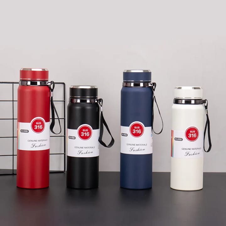 Vacuum Flask Thermos Bottle Stainless Steel Double Wall Tumbler Sports Coffee Mug Leakproof Insulated Drinkware 800ml (Random Color)