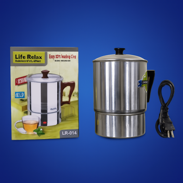 Life Relax Electric Water Kettle 1.0L – Stainless Steel Electric Heating Cup LR-014 | 350W Portable Electric Water Boiler for Tea, Coffee, Milk & Food