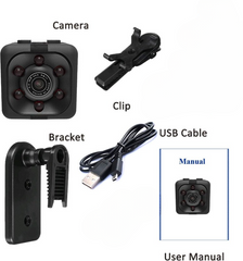 SQ6 Mini Spy Camera – HD Portable Security Camera with Night Vision & Two Stand Holders