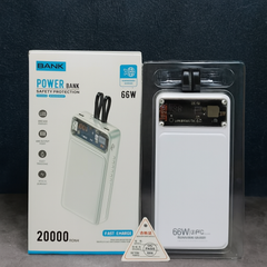 66W 20000mAh Power Bank With LED Display | Super Fast Charging Portable Power Bank With Dual USB Output And Safety Protection
