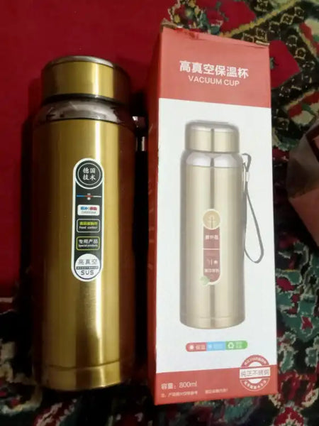 Stainless Steel Bottle Hot & Cold Vacuum Flask Bottle Thermal Flask Water Bottle Thermos Cup for Coffee, Tea and Cold Drinks Hold Hot and cold up to 12 Hours-800ML 316 Stainless Steel Bottle